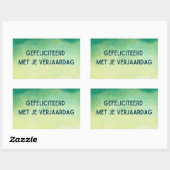 Gefeliciteerd met je, Nederlandse verjaardag Rechthoekige Sticker (Vel)