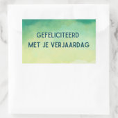 Gefeliciteerd met je, Nederlandse verjaardag Rechthoekige Sticker (Tas)