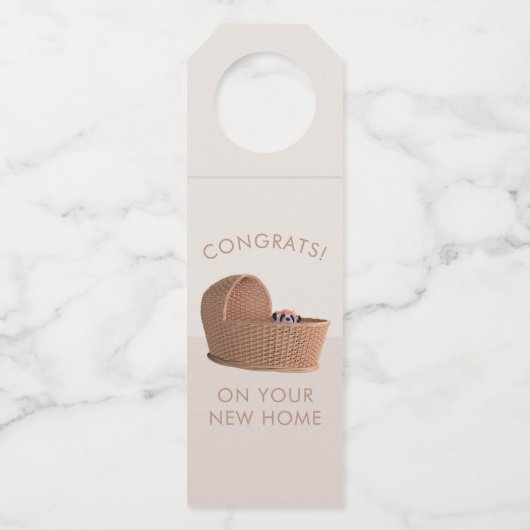 Gefeliciteerd met je New Home Panda Bottle Hanger  (Voorkant)