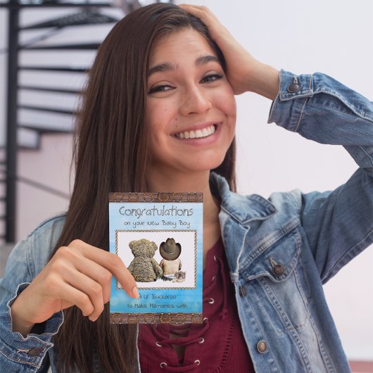 Gefeliciteerd met je New Lil' Buckaroo Kaart