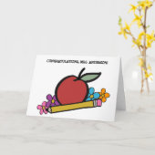 Gefeliciteerd met je nieuwe baan als docent kaart (Gele Bloem)