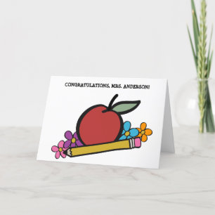 Gefeliciteerd met je nieuwe baan als docent kaart
