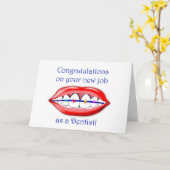 Gefeliciteerd met je nieuwe baan als tandarts kaart (Gele Bloem)
