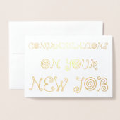 Gefeliciteerd met je nieuwe baan folie kaarten (Voorkant met envelop)