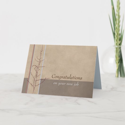 Gefeliciteerd met je nieuwe baan kaart (Voorkant)