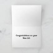 GEFELICITEERD MET JE **NIEUWE BAAN** KAART (Binnen)