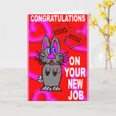 Gefeliciteerd met je nieuwe baan kaart (Gele Bloem)