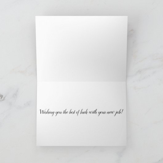 Gefeliciteerd met je nieuwe baan Paarse faux glitt Kaart (Binnen)