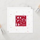 Gefeliciteerd met je nieuwe baan (Rood) Kaart (Voorkant / Achterkant in situ)