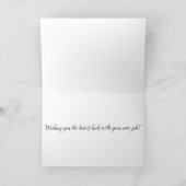 Gefeliciteerd met je nieuwe baan Roos Gold Faux Gl Kaart (Binnen)