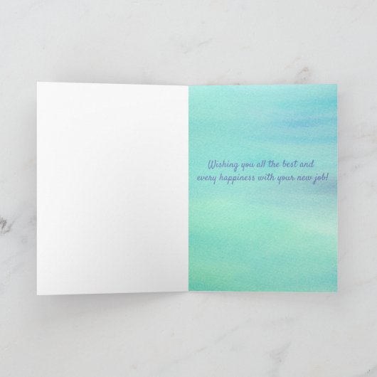 Gefeliciteerd met je nieuwe baan zonnebloem kaart (Binnen)