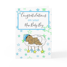 Gefeliciteerd met je nieuwe baby boy etnische Baby