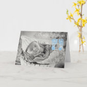 Gefeliciteerd met je nieuwe Baby Boy Kaart (Gele Bloem)