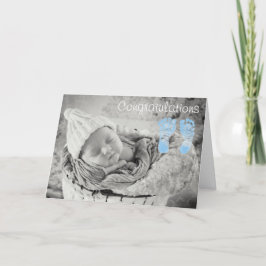 Gefeliciteerd met je nieuwe Baby Boy Kaart
