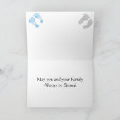 Gefeliciteerd met je nieuwe Baby Boy Kaart (Binnen)