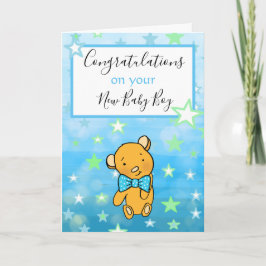 Gefeliciteerd met je nieuwe Baby Boy Kaart