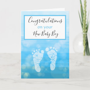 Gefeliciteerd met je nieuwe Baby Boy Kaart