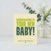 Gefeliciteerd met je nieuwe baby briefkaart (Staand voorkant)