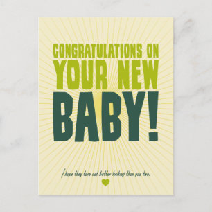 Gefeliciteerd met je nieuwe baby briefkaart
