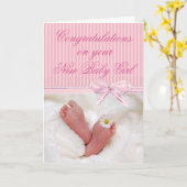 Gefeliciteerd met je nieuwe baby kaart (Gele Bloem)