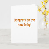 Gefeliciteerd met je nieuwe baby! kaart (Gele Bloem)