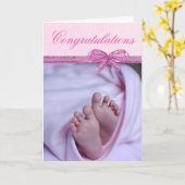 Gefeliciteerd met je nieuwe baby kaart (Gele Bloem)