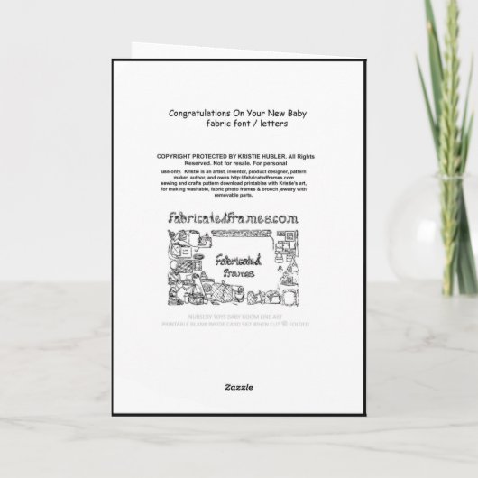 Gefeliciteerd met je nieuwe baby met kinderspeeltj kaart (Achterkant)