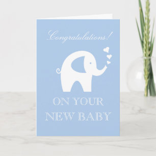 Gefeliciteerd met je nieuwe baby of zoon kaart