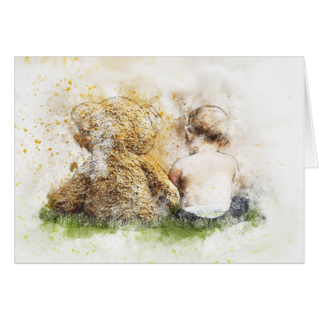 Gefeliciteerd met je nieuwe Baby Son Kaart (Voorkant Horizontaal)