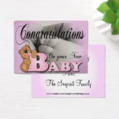 Gefeliciteerd met je nieuwe baby visitekaartjes (Bureau)