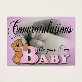Gefeliciteerd met je nieuwe baby visitekaartjes