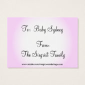 Gefeliciteerd met je nieuwe baby visitekaartjes (Achterkant)