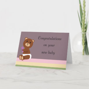 Gefeliciteerd met je nieuwe babykaart kaart