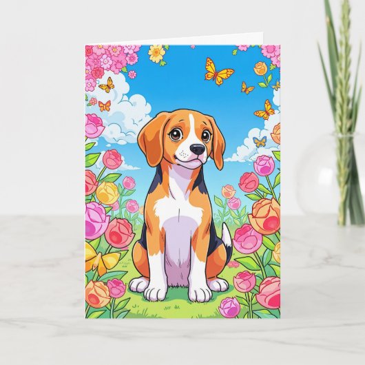 Gefeliciteerd met je nieuwe beagle kaart (Voorkant)