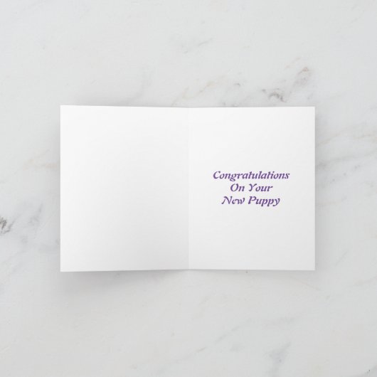 Gefeliciteerd met je nieuwe 🐶 bedankkaart (Binnen)