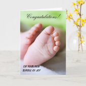 Gefeliciteerd met je nieuwe bundel van vreugde kaart (Gele Bloem)