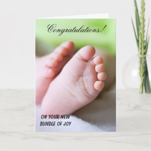Gefeliciteerd met je nieuwe bundel van vreugde kaart