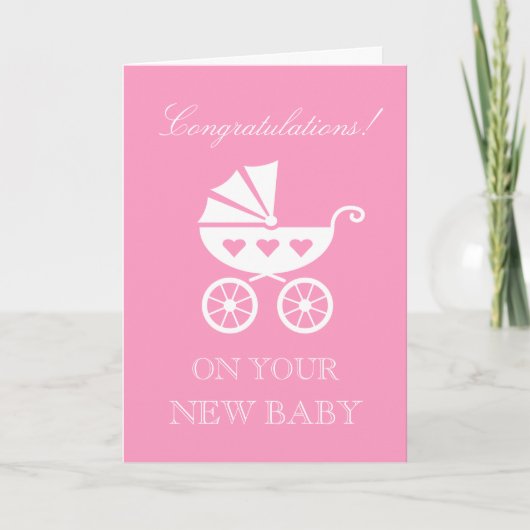 Gefeliciteerd met je nieuwe dochter kaart (Voorkant)