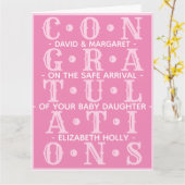 Gefeliciteerd met je nieuwe dochter kaart (Gele Bloem)