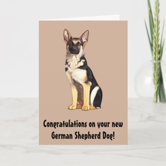 Gefeliciteerd met je nieuwe Duitse herder Kaart (Voorkant)