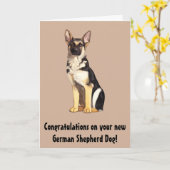 Gefeliciteerd met je nieuwe Duitse herder Kaart (Gele Bloem)
