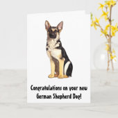 Gefeliciteerd met je nieuwe Duitse herder Kaart (Gele Bloem)
