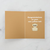 Gefeliciteerd met je nieuwe gele lab kaart (Binnen)