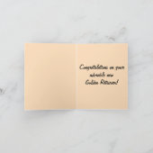 Gefeliciteerd met je nieuwe Golden Retriever Kaart (Binnen)