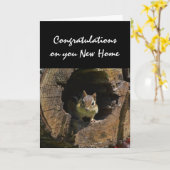 Gefeliciteerd met je nieuwe home fun kaart (Gele Bloem)