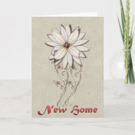 Gefeliciteerd met je nieuwe Home White Flower Kaart