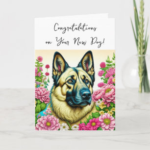 Gefeliciteerd met je nieuwe hond Duitse herder Kaart