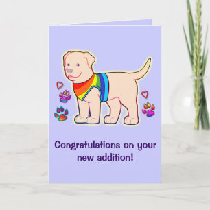 Gefeliciteerd met je nieuwe hond kaart