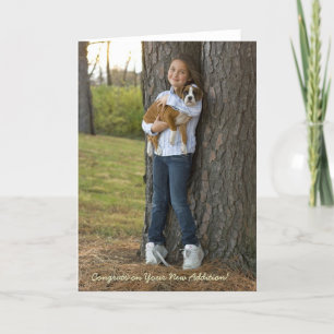 Gefeliciteerd met je nieuwe hond Meisje & Puppy Do Kaart