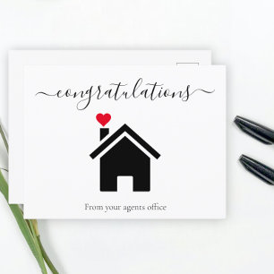 Gefeliciteerd met je nieuwe huis briefkaart